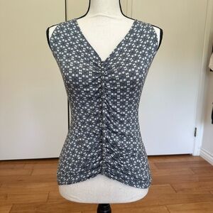 Studio M Ruched Geometric Top Size S